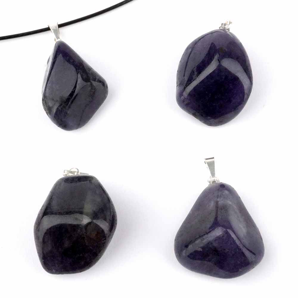 Mondstein dunkel Cabochon Anhänger seitlich gebohrt Edelsteine Heilsteine bei Wunderstein24