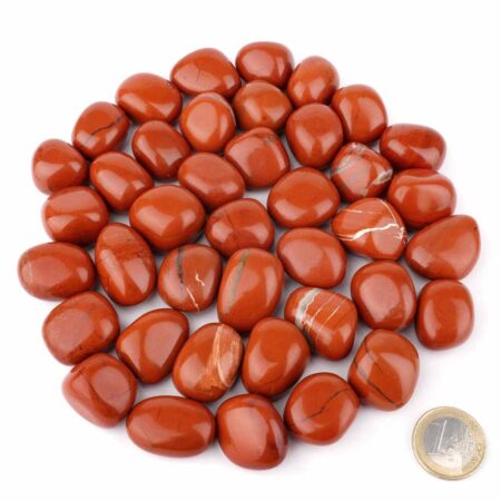 Jaspis Trommelsteine rot Ø ca. 22 – 30 mm aus Brasilien Edelsteine Heilsteine bei Wunderstein24