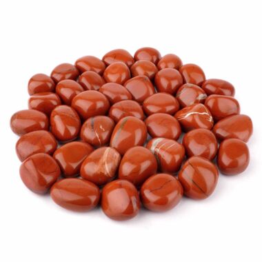 Jaspis Trommelsteine rot Ø ca. 22 – 30 mm aus Brasilien Edelsteine Heilsteine bei Wunderstein24