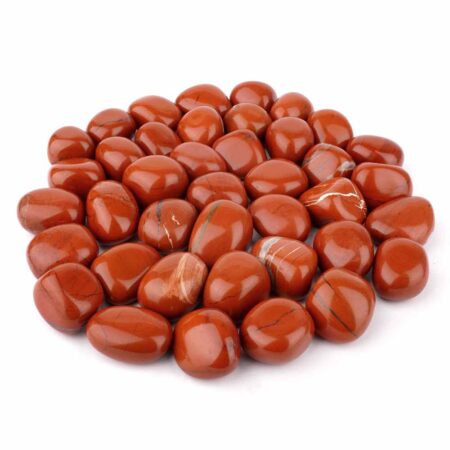 Jaspis Trommelsteine rot Ø ca. 22 – 30 mm aus Brasilien Edelsteine Heilsteine bei Wunderstein24