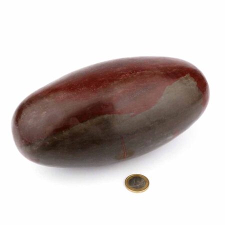 großer Shiva Lingam Heilstein Länge 200 mm vom Fluß Narmada in Indien Energiestein Edelsteine Heilsteine bei Wunderstein24