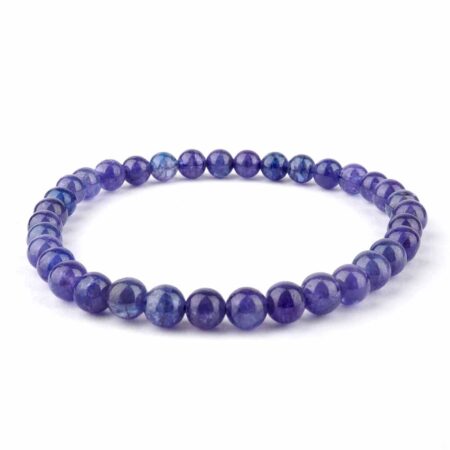 Tansanit Ø 6 mm Kugel Armband flexibel und dehnbar in bester Qualität und Farbe Edelsteine Heilsteine bei Wunderstein24