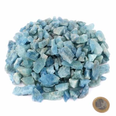 Aquamarin | Beryll Rohsteine | Wassersteine blau Ø ca. 10 – 30 mm Edelsteine Heilsteine bei Wunderstein24