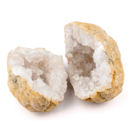 Bergkristall Natur Drusen-Paare | Nussgeoden Ø 45 – 55 mm Edelsteine Heilsteine bei Wunderstein24